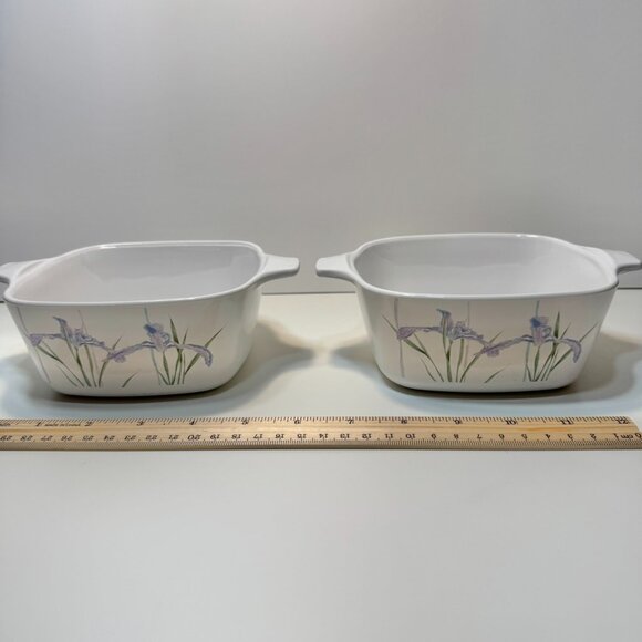 Corning Ware Shadow Iris petite square casserole dishes - Picture 1 of 2